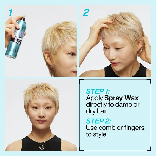 Vista 6 de Redken Spray Wax Invisible Texture Mist Cera en aerosol de acabado de alto impacto Añade cuerpo voluminizador, dimensión y domina los vuelos