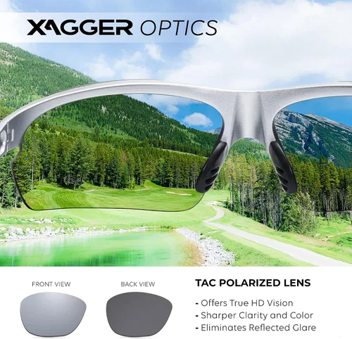 Vista 4 de Lentes de sol polarizados deportivos para hombres y mujeres, con diseño envolvente, UV400, para correr, béisbol, sóftbol, ciclismo, conducción