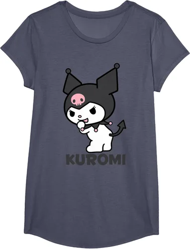 Vista 12 de Sanrio Kuromi - Camiseta con logotipo en la parte trasera Gris Oscuro