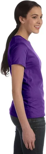 Vista 2 de Hanes Perfect-T Camiseta, Púrpura, Grande, Púrpura