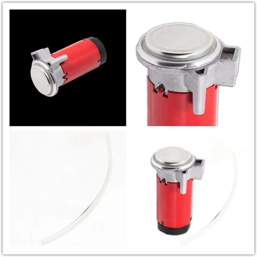 Vista 5 de Compresor de aire 12V Bomba de aire Kit de compresor de aire con manguera para bocina trompeta súper ruidosa bocina de aire de repuesto bomba
