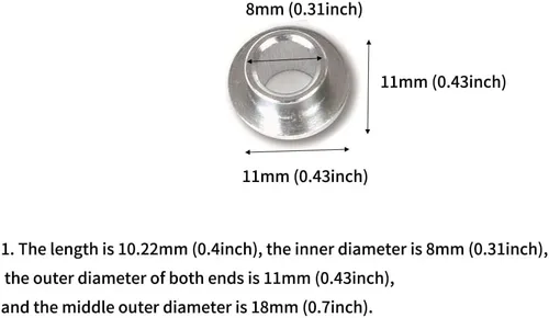 Vista 9 de 32 piezas de buje de aluminio duradero para patines en línea, patines de ruedas, patinetas, longboards para tornillos de 0.315 pulgadas