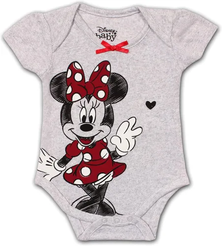 Vista 2 de Disney Girl's 3-Pack Minnie Mouse Short Sleeve Bodysuit Creepers, Pink