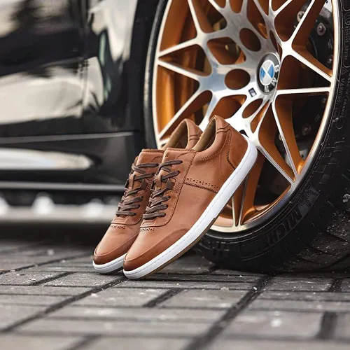 Vista 7 de Piloti Zapatos de conducción para hombre, zapatos deportivos de cuero italiano para hombre