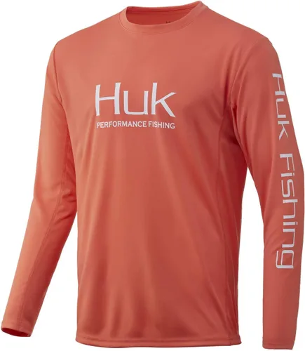 Vista 54 de HUK Camisa de manga larga Icon X para hombre, camisa de pesca de alto rendimiento Azul celeste