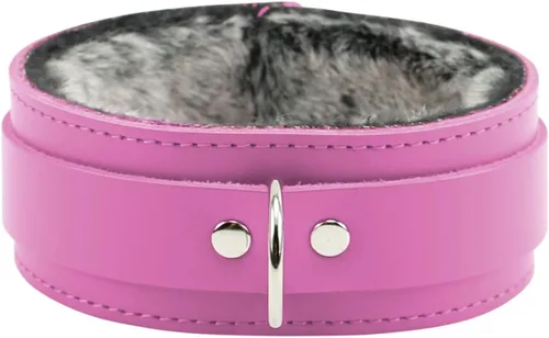 Vista 4 de Arcadia Collar Handmade Premium Latigo Leather Luxurious Fur Collar