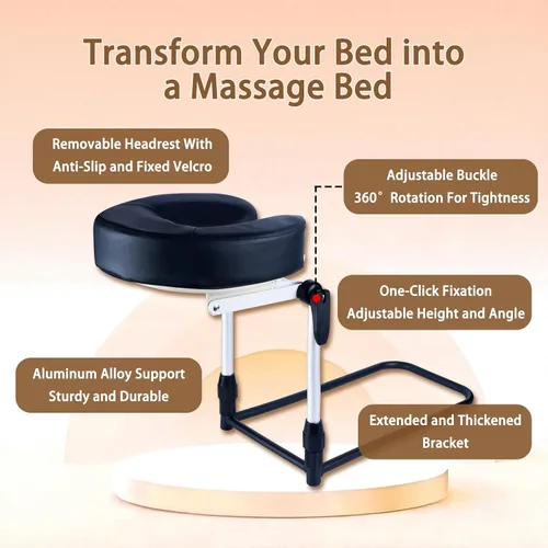 Vista 12 de Reposacabezas de masaje para cama en casa, almohada ajustable para cama, almohada boca abajo después de cirugía ocular, almohada de masaje portátil