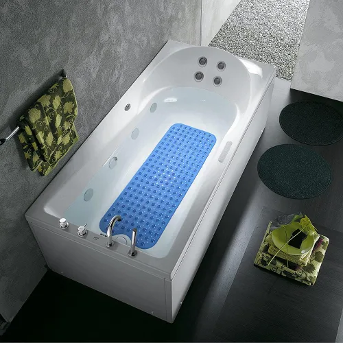 Vista 6 de Tapete antideslizante extra largo para bañera y ducha de 39 x 16 pulgadas, antideslizante para suelos húmedos para baños de ancianos y niños, 30%
