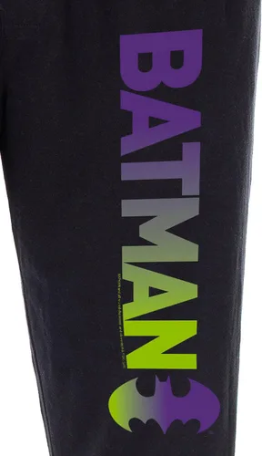 Vista 3 de DC Comics Men's Batman Pajama Pants Ombre Script Logo Loungewear Sleep Pants