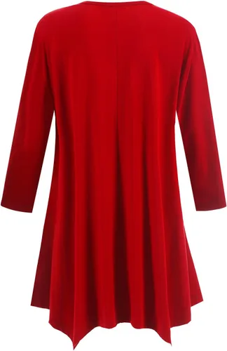 Vista 2 de Topdress Vestido tipo túnica holgada de manga 34 para mujer