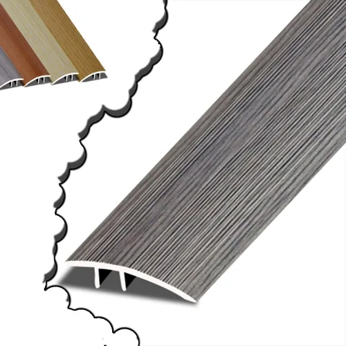 Vista 13 de NILZA Door Threshold Strip Wood Floor Transition Strip 36in Threshold Transition Strips, Metal Threshold Reducer Ramp, Suitable for Height of Oak