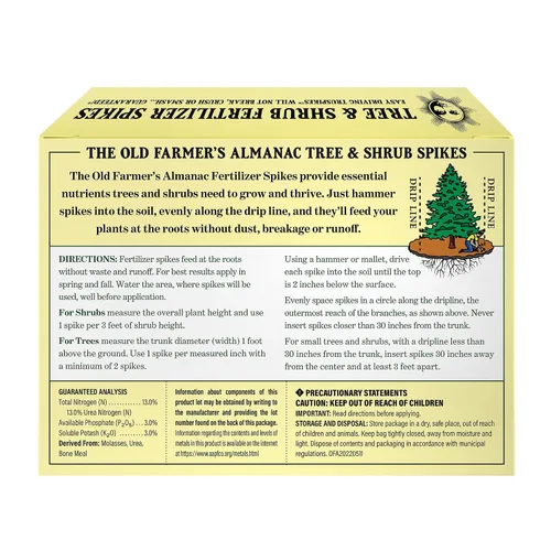 Vista 4 de The Old Farmer's Almanac Estacas de fertilizante para árboles y arbustos (Caja de 24 estacas - 6 libras) (OFA-FS1333-24)