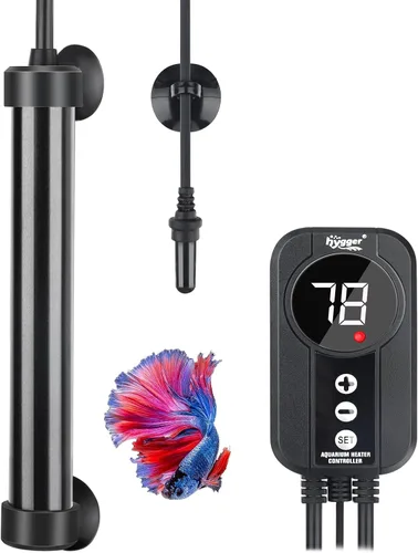 Vista 8 de hygger Calentador de Acuario Marino 50W 100W 200W 300W 500W, Calentador de Titanio con Calibración de Temperatura, Controlador LED Digital, Sonda