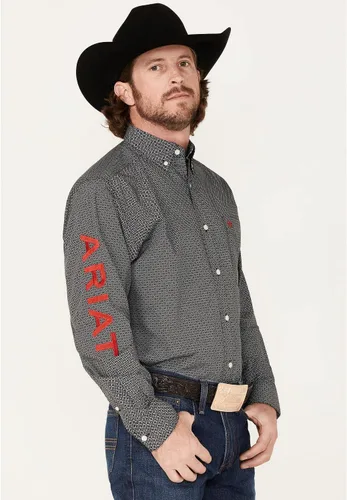 Vista 2 de Ariat Camisa Massimo Classic Fit para hombre, color rojo tango