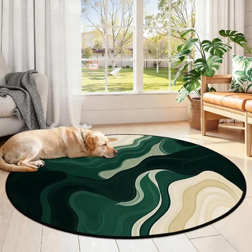 Vista 9 de Alfombra de entrada lavable verde de 2 x 3 pies, alfombra decorativa de mármol abstracto, alfombra pequeña antideslizante para puerta de entrada