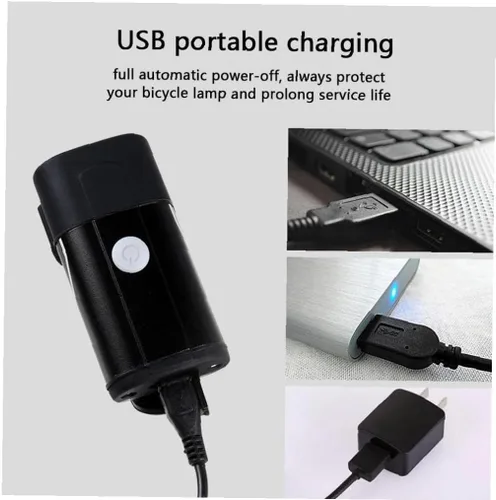 Vista 3 de 1 unid luces delanteras bicicleta recargable USB bicicleta Led luz trasera ciclo luces para montaña carretera bicicleta