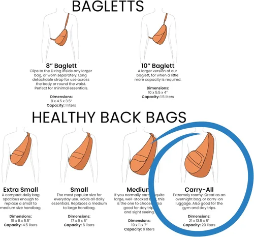Vista 6 de AmeriBag Bolsa de espalda saludable para llevar todo extra grande