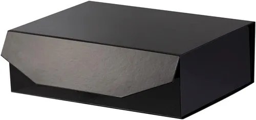 Vista 73 de 1 paquete de caja de regalo negra con tapas, pequeña de 12 x 8 x 2.7 pulgadas, cajas de regalo para ropa, cajas de regalo para camisas con cinta