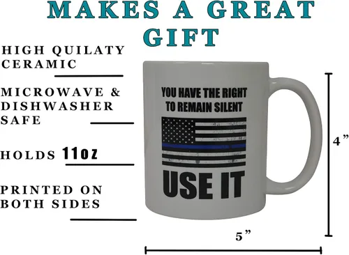Vista 3 de Rogue River Tactical Taza de café divertida con el mejor oficial de policía, regalo de policía