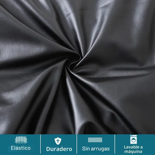 Vista 7 de Fundas para taburetes, paquete de 2 fundas elásticas impermeables de poliuretano para taburetes de bar, extraíbles y lavables, con bandas elásticas
