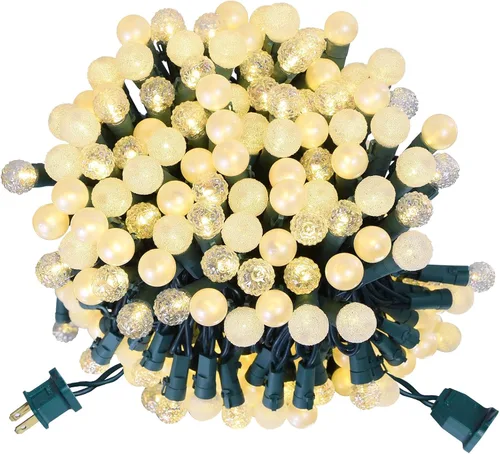 Vista 11 de Luces de Cadena con Globos, 70 Luces LED de Bolas Mixtas Enchufables con Certificación UL, Luces de Árbol de Navidad de 19 Pies, Luces de Hadas