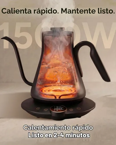 Vista 6 de INTASTING - Hervidor eléctrico de cuello de cisne con control de temperatura de ± 1 ℉, 0.9 litros Gris mate