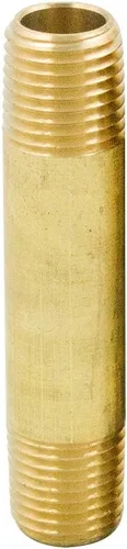 Vista 6 de Accesorio de Tubería de Latón Niple Largo, 1/4" NPT Macho x 1/4" NPT Macho Extensor Conector Recto, 1-1/2" Longitud 1200psi (Paquete de 5)