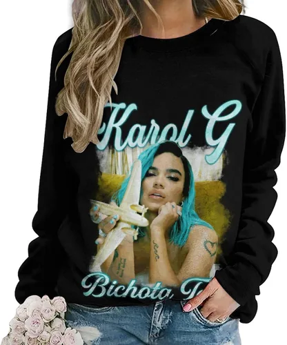 Vista 2 de PAPERBAGS Sweatshirt Womens Graphic Crewneck Long Sleeve Sweatshirts Casual Pullover Tops