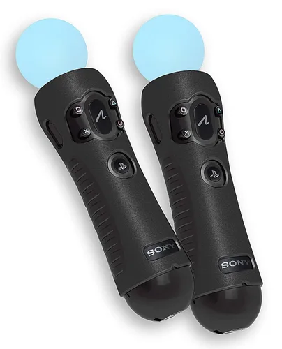 Vista 2 de Officially Licensed Sony PlayStation Action Grips for PlayStation Move Motion Controllers Textured Silicone