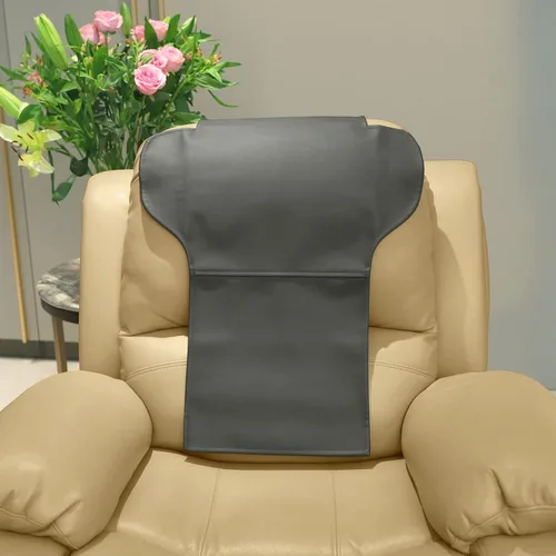 Vista 7 de Funda antideslizante para reposacabezas para silla reclinable y sofá, funda con cobertura extra ancha, protector de muebles y cintas adhesivas Negro