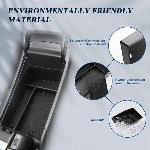 Vista 6 de BIBIB para 2023 Honda HRV Accesorios Organizador de consola central para 2023 2024 Honda HR-V Bandeja de consola 2023 HR-V Caja de reposabrazos