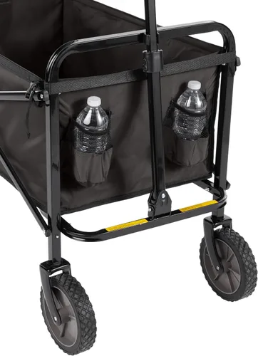 Vista 4 de Amazon Basics - Carro plegable resistente para exteriores, para deportes al aire libre, con capacidad de peso de 265 libras, para acampar, jardín