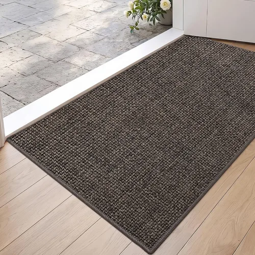 Vista 23 de DEXI Tapete delgado para puerta de entrada interior, 24 x 36 pulgadas Beige