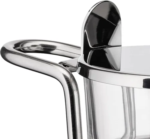 Vista 3 de Alessi 5071 - Bodega de queso parmesano de diseño, acero inoxidable 18/10 pulido y cristal cristalino