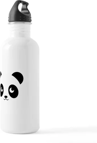 Vista 3 de CafePress Panda Smile - Botella de agua de acero inoxidable, 1 botella de agua de acero inoxidable de 34 onzas