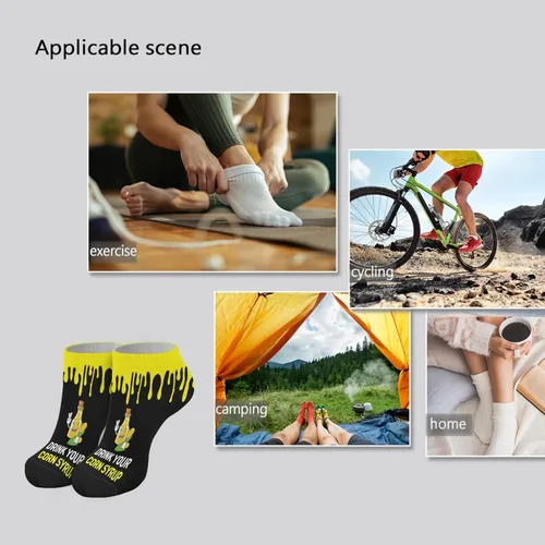 Vista 7 de devor Ankle Socks Invisible Socks for Girls Pack Ankle Sock Humor Drink Your Corn Syrup Socks