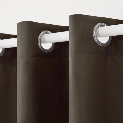 Vista 101 de TOWN & COUNTRY BASICS Cabana Cortinas Sólidas de Peso Pesado para Interiores y Exteriores, Opacidad de Filtrado de Luz con Parte Superior de Ojales