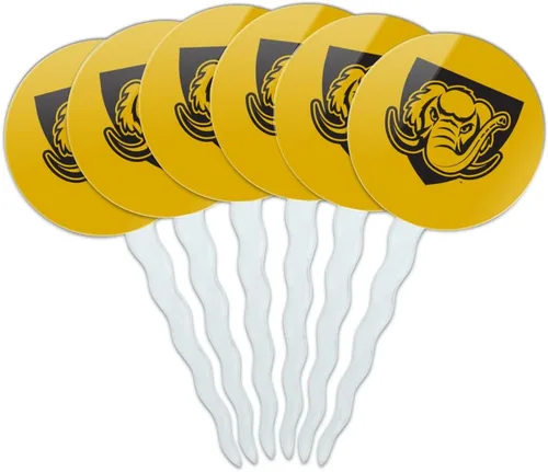 Vista 78 de Abilene Christian - Juego de 6 palillos para cupcakes con logotipo secundario
