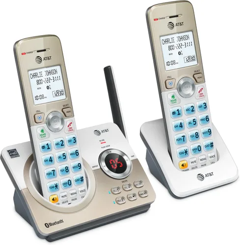 Vista 11 de AT&T DL72219 DECT 6.0 - Teléfono inalámbrico de 2 auriculares para el hogar con conexión a celular, bloqueo de llamadas, pantalla retroiluminada