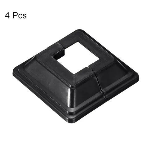 Vista 3 de uxcell Falda para poste, 4 piezas de 1.024 x 1.024 in/1.02 x 1.02 pulgadas, cubierta de base de poste de estilo dividido, falda para valla