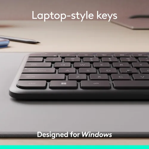 Vista 3 de Logitech Signature Slim MK955 Combo para Negocios Edición Copilot, Copilot de Microsoft, Copilot en Windows, Teclado y Mouse Inalámbricos