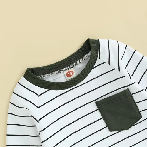 Vista 3 de Conjunto de sudadera con cuello redondo para bebé y niño, ropa para recién nacido, para otoño e invierno