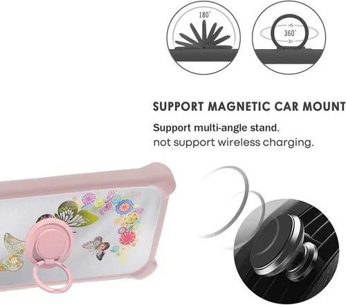 Vista 4 de jioeuinly DYF-CSD - Funda compatible con Celular Kalley Element 5+Plus con protector de pantalla de vidrio templado, policarbonato duro + silicona