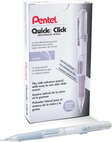 Vista 11 de Pentel QUICK CLICK - Portaminas (0.020 in), barril violeta, caja de 12 lápices (PD215V)