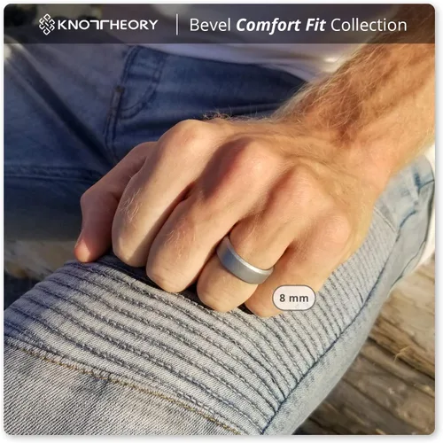 Vista 22 de Knot Theory - Anillo de boda de silicón para hombres y mujeres Anillos de goma finos de calidad superior con gran estilo, comodidad; son ideales