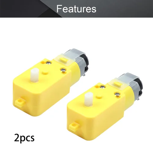 Vista 5 de Fielect Motor eléctrico de CC de 3 a 6 V TT Motor de engranajes 1:120 de doble eje para Arduino Smart Car Robot Juguetes Coches Modelos de chasis