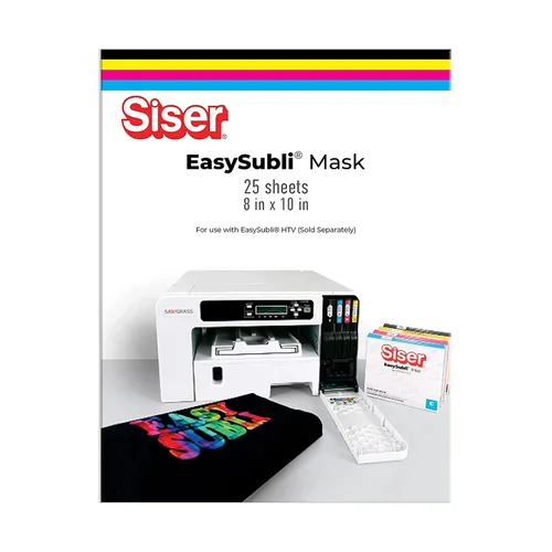 Vista 2 de Siser EasySubli - Cinta de transferencia de máscara de 8 x 10 pulgadas, paquete de 25 unidades (para uso con EasySubli HTV)