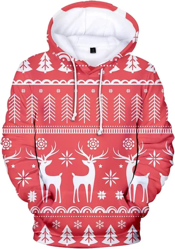 Vista 2 de SIUMOPA Gradient Sweatshirt for Women Merry Christmas Casual Sparkly Graphic Print Hoodies Patchwork Long Sleeve Pullover