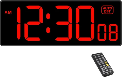 Vista 9 de Soobest - Reloj de pared digital con temporizador de cuenta regresiva remoto, temporizador eléctrico de segundos para gimnasio, sala de estar