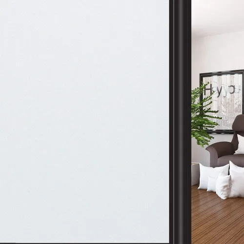 Vista 17 de HIDBEA Película Esmerilada de Privacidad para Ventanas, Control de Calor, Bloqueo UV, Adherencia Estática, No Adhesiva, Reutilizable, Cubiertas